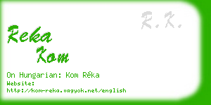 reka kom business card